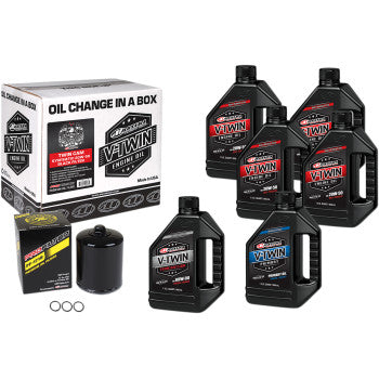 Maxima Racing Twin Cam Synthetic 20W-50 Oil Change Kit